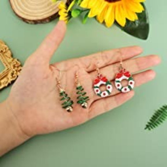 New Christmas Earrings Set Snowman Dangle Drop Earrings Christmas Tree J… - Picture 11 of 11